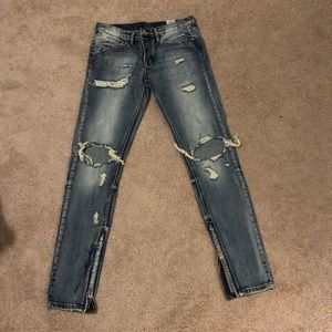 MNML zipper denim—-size 32–worn 5x